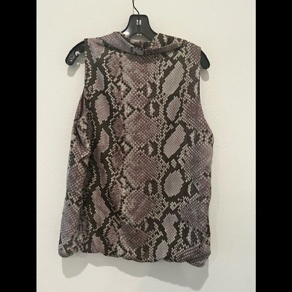 Purple White Halter Cowl-Neck Blouse XL - Picture 4 of 6